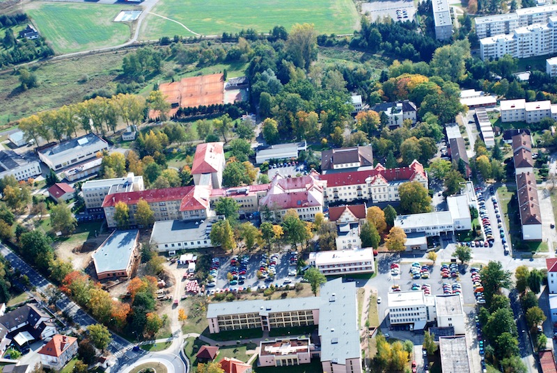 Nemocnice Písek - letecký snímek